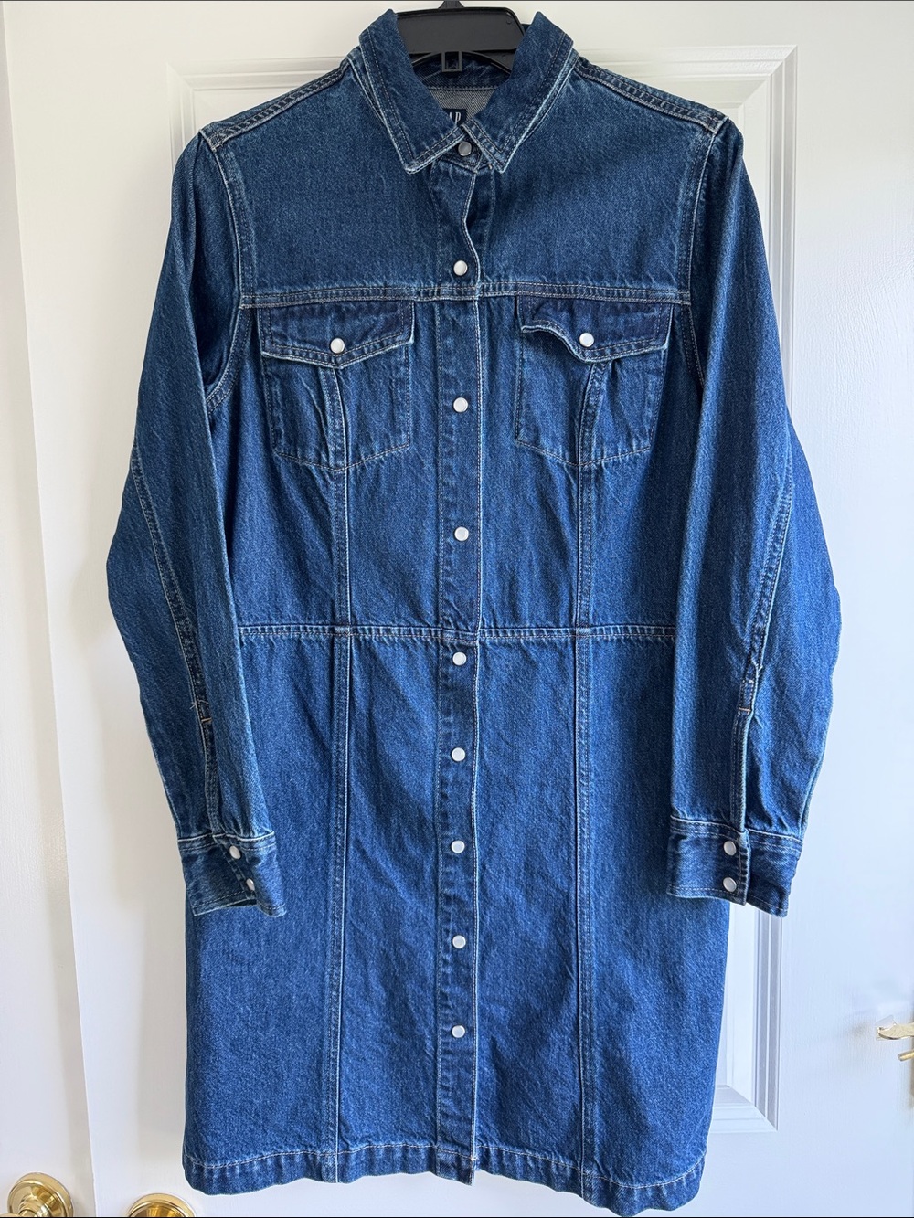 GAP Denim Button-Front Shirt Dress - Blue - WORN ONCE!!